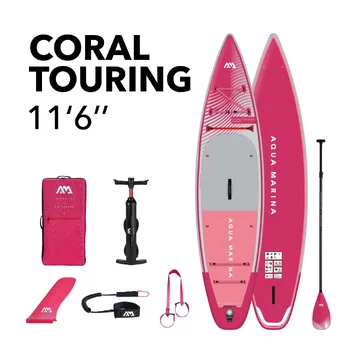 Aufblasbares SUP Aqua Marina CORAL TOURING 11'6", BT-CTPR, rosa, 350 x 79 x 15 cm
