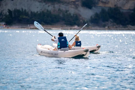 Aqua Marina Kajak-Paddel KP-2, Fiberglas, verstellbar 230&ndash;240 cm, transparente Bl&auml;tter - Bild 1