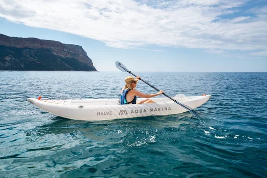 Aqua Marina Kajak-Paddel KP-2, Fiberglas, verstellbar 230&ndash;240 cm, transparente Bl&auml;tter - Bild 4