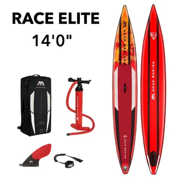 Aufblasbares SUP Aqua Marina RACE ELITE 14&rsquo;0&rdquo;, BT-22RE, rot, 427 x 63,5 x 15 cm