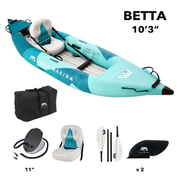 Aqua Marina BETTA 312 aufblasbares Kajak 10'3", blau, 312 x 80 cm, f&uuml;r 1 Person, BE-312